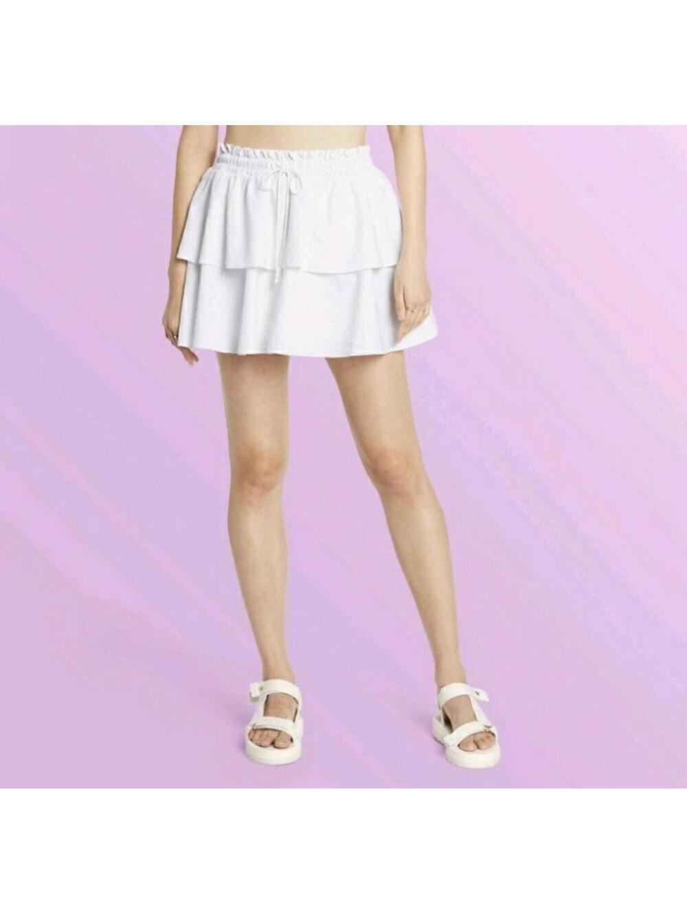Stoney Clover Lane x Target White Ruffle Mini Skirt | Cottagecore Coquette
